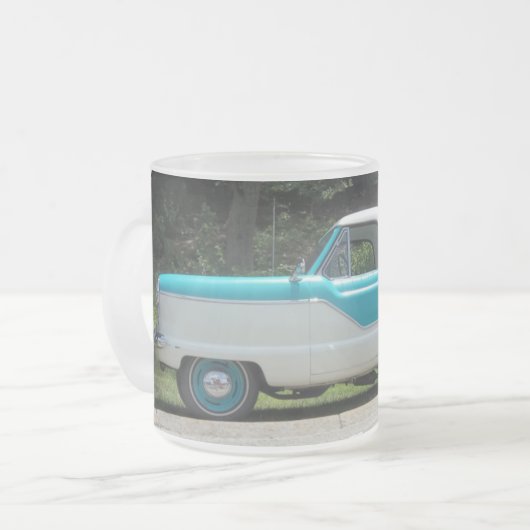 Nash der Hudson Metropolitian Blau und Weiß Mattglastasse (Vorderseite Links)