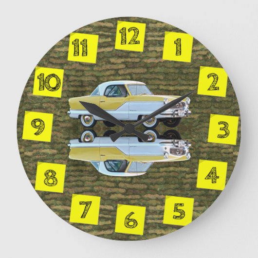 Nash Metropolitan Wall Clock Große Wanduhr (Vorderseite)