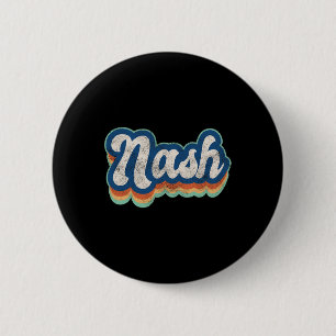 Nash Vorname Boy Vintag Style 70er 80er Personal Button