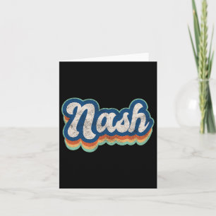 Nash Vorname Boy Vintag Style 70er 80er Personal Karte