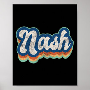 Nash Vorname Boy Vintag Style 70er 80er Personal Poster