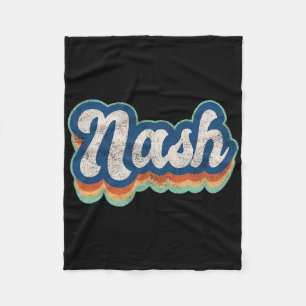 Nash Vorname Junge Vintage Stil 70er 80er Persönli Fleecedecke