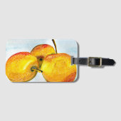 Nashi Birne Aquarellfrucht Art Gepäckanhänger (Vorderseite (Horizontal))