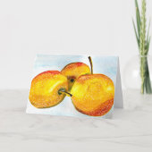 Nashi-Birne-gelbe Aquarellfrucht Karte (Vorderseite)