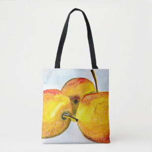 Nashi-Birne-gelbe Aquarellfrucht Tasche