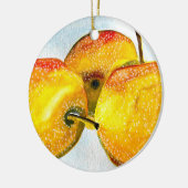 Nashi Birnen Gelbe Aquarellfrucht Keramik Ornament (Links)