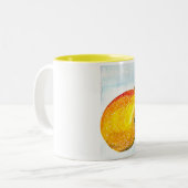 Nashi Birnen Gelbe Aquarellfrucht Zweifarbige Tasse (Vorderseite Links)