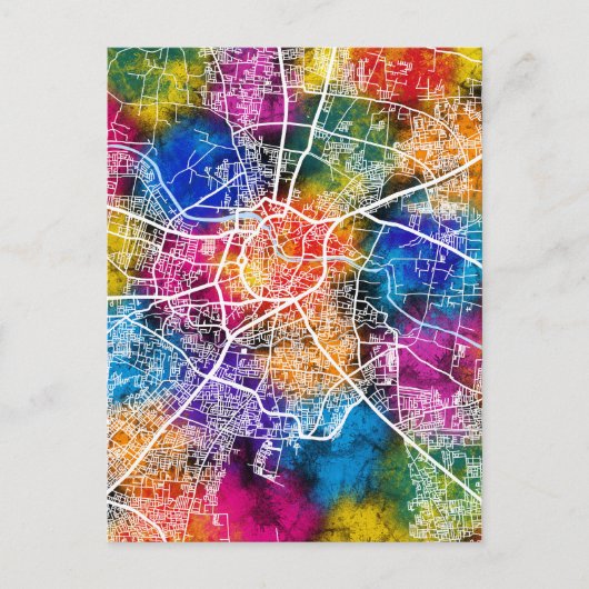 Nashik Maharashtra City Map Postkarte (Vorderseite)