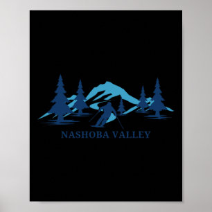 Nasho Valley Machusetts Ski Resort Skifahren Ski Poster