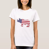 Nashorn - amerikanische Flagge T-Shirt (Vorderseite)