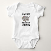 Nashorn besser als Einhorn Baby Strampler (Vorderseite)