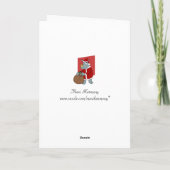 Nashorn-Cartoon Feiertagskarte (Rückseite)