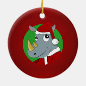 Nashorn-Cartoon Keramik Ornament (Hinten)
