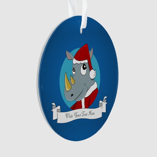 Nashorn-Cartoon Ornament (Vorderseite)