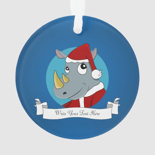 Nashorn-Cartoon Ornament (Rückseite)