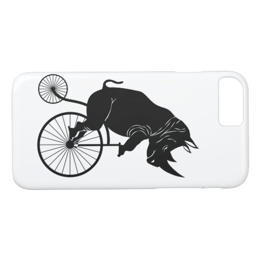Nashorn, das ein altes Mode-Fahrrad reitet Case-Mate iPhone Hülle (Rückseite (Horizontal))