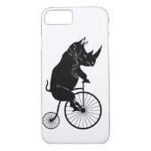 Nashorn, das ein altes Mode-Fahrrad reitet Case-Mate iPhone Hülle (Rückseite)