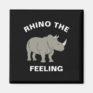 Nashorn Das Gefühl Lustige Tierwelt Rhinozeros Wor Magnet