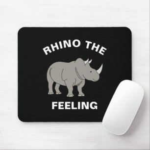 Nashorn Das Gefühl Lustige Tierwelt Rhinozeros Wor Mousepad