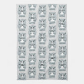Nashorn Design mit beliebigem Hintergrundfarbe Geschirrtuch (Vertikal)