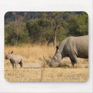 Nashorn-Familien-Mausunterlage Mousepad