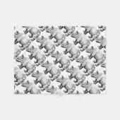 Nashorn Fleecedecke (Vorderseite (Horizontal))