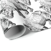 Nashorn Geschenkpapier (Rolleneckpunkt)