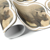 Nashorn Geschenkpapier (Rolleneckpunkt)