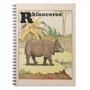 Nashorn-Geschichten-Buch illustriert Notizblock