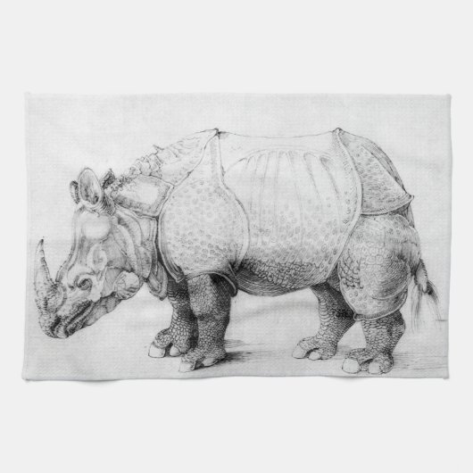 Nashorn-Geschirrtuch Albrecht Durer Küchentuch (Horizontal)