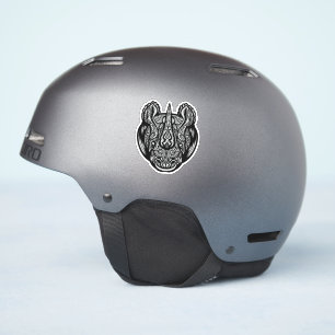 Nashorn-Gesicht Ornamentales Design Aufkleber