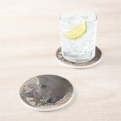 Nashorn Getränkeuntersetzer (Seite)