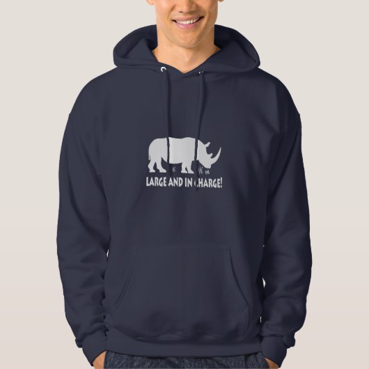 Nashorn groß und verantwortlich hoodie (Vorderseite)