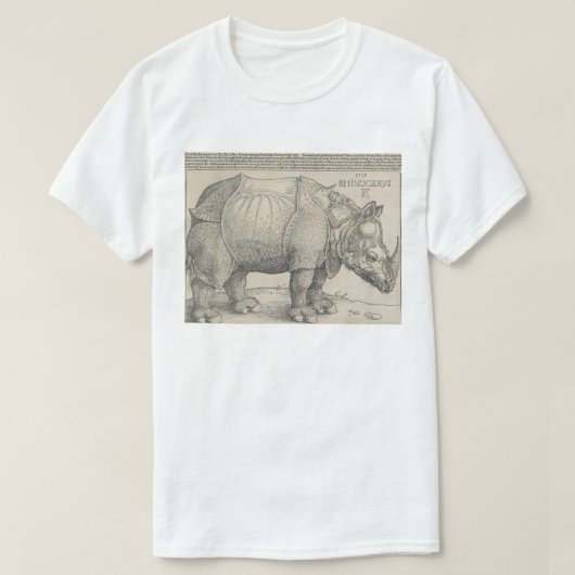 Nashorn, Holzschnitt durch Albrecht Durer T-Shirt (Design vorne)