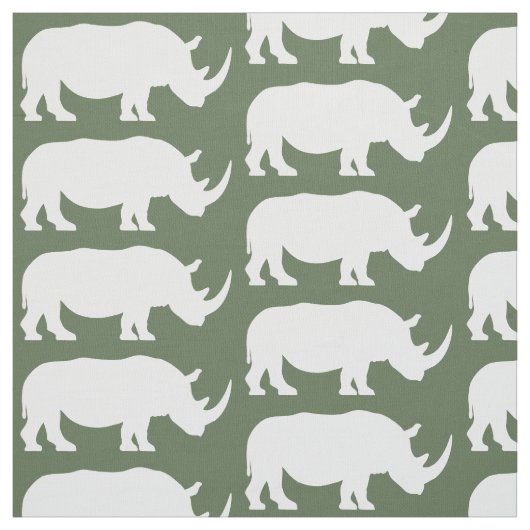 Nashorn in der Silhouette Stoff (Muster)