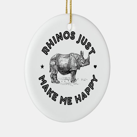 Nashorn Keramik Ornament (Rechts)