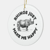 Nashorn Keramik Ornament (Links)