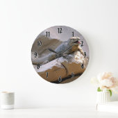 Nashorn-Leguan Große Wanduhr (Zuhause)