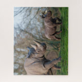 Nashorn-Mutterschaft Puzzle (Vertikal)