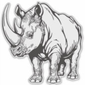 Nashorn oder Nashorn Aufkleber (Vorderseite)