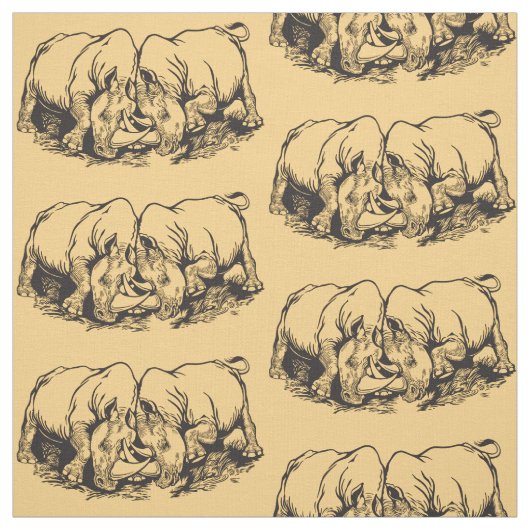 Nashorn oder Nashorn Stoff (Muster)
