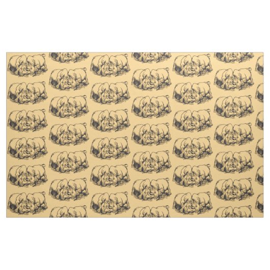 Nashorn oder Nashorn Stoff (Fat Quarter (45,7 x 55,9 cm))