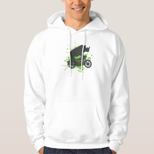 Nashorn-Radfahrer Hoodie (Vorderseite)