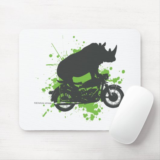 Nashorn-Radfahrer Mousepad (Mit Mouse)