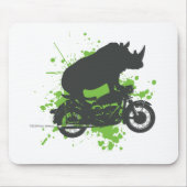 Nashorn-Radfahrer Mousepad (Vorne)