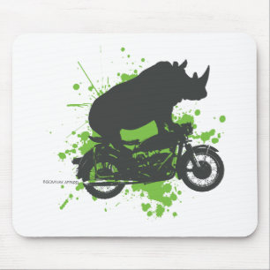 Nashorn-Radfahrer Mousepad