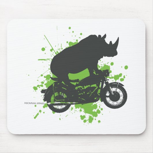 Nashorn-Radfahrer Mousepad (Vorne)