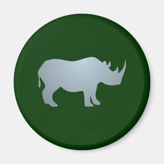 Nashorn rhino rhinoceros magnet (Vorne)