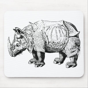 Nashorn Rhinozeros Tiere Afrika Safari Natur Mousepad