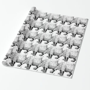 Nashorn Rhinozeroses Tier Afrika Safari Natur Geschenkpapier